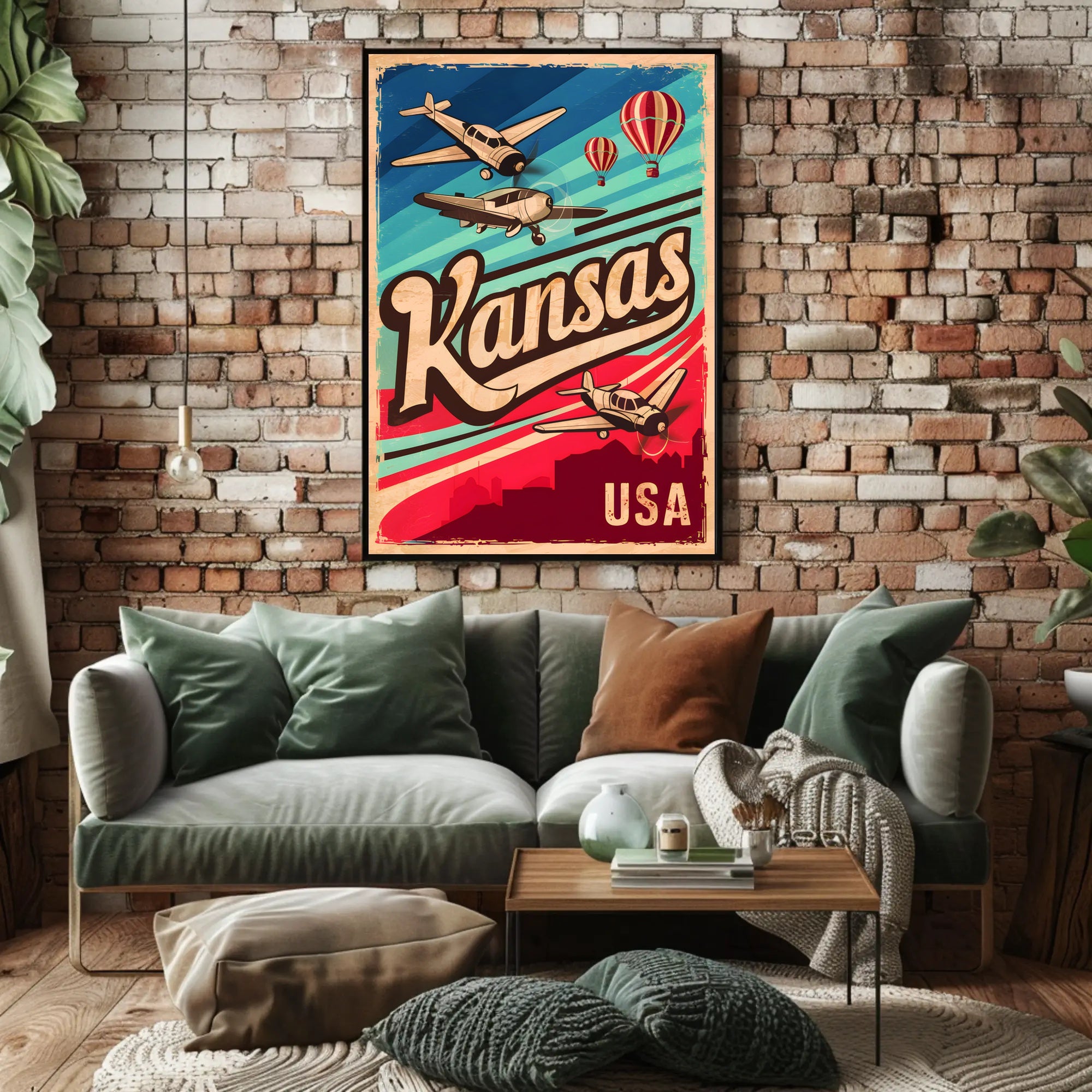 Vintage Kansas Aviation Poster