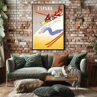 Skiing Adventures in Spain Poster PosterGoat