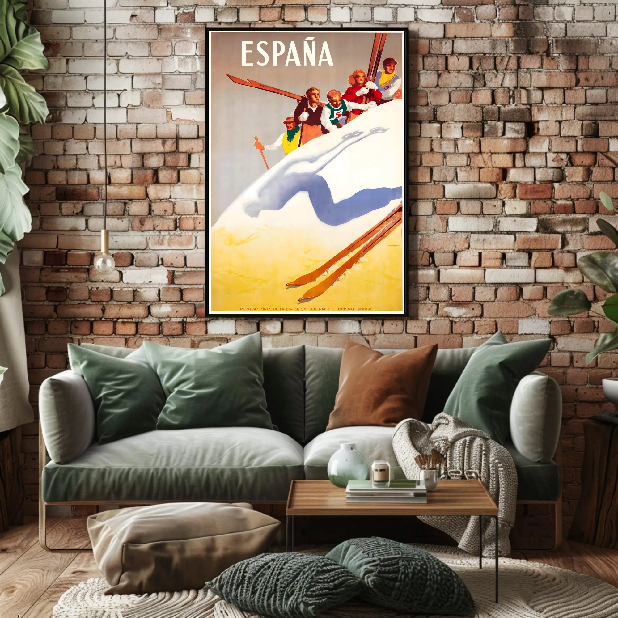 Skiing Adventures in Spain Poster PosterGoat