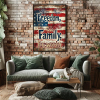 Freedom Family Fireworks Poster