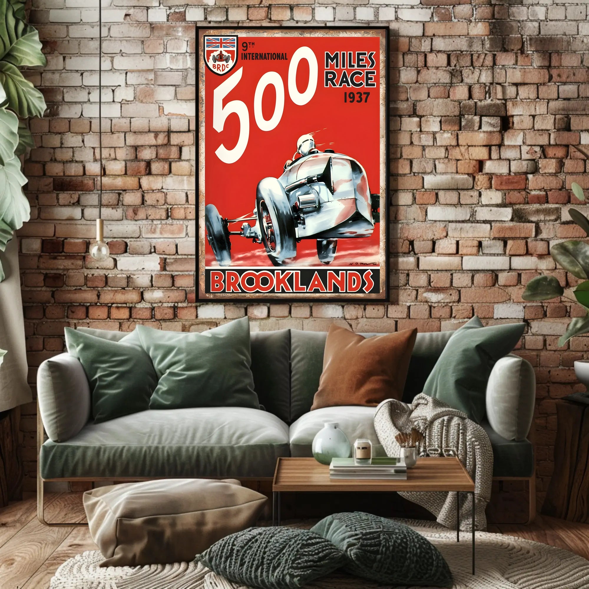 Brooklands 500 Miles Race 1937 Poster