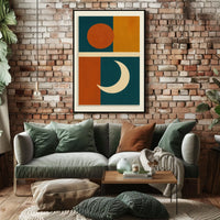 Sun and Moon Abstraction Poster