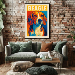 Beagle Portrait Poster