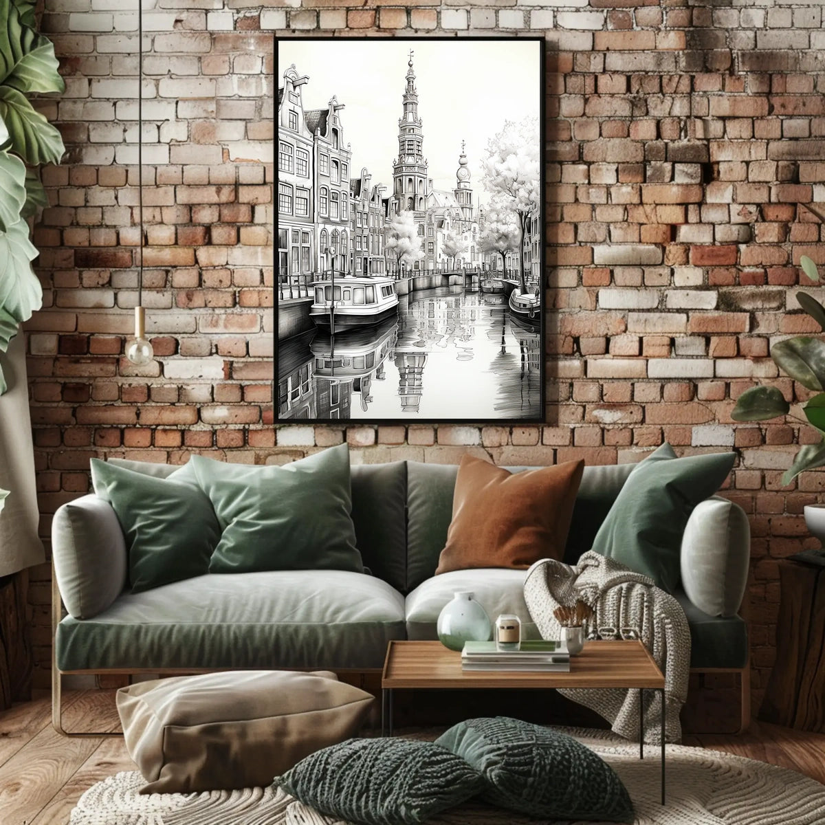 Amsterdam Scenic Canal Travel Poster