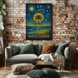 Naples Florida Starry Night Poster