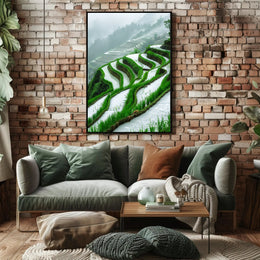 Terraced Rice Fields Serenity: Cultural or Heritage Poster PosterGoat