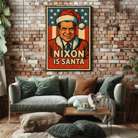 Nixon As Santa Poster
