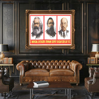 Marx, Engels, and Lenin Guiding Principles Poster