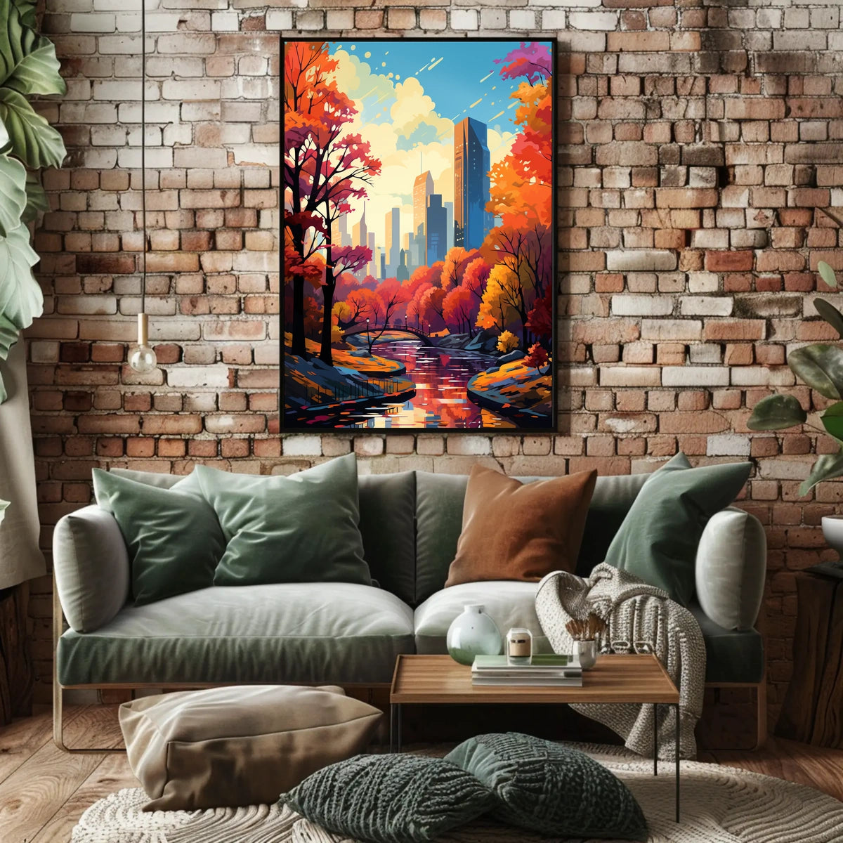 Urban Autumn Escape in New York Travel Poster
