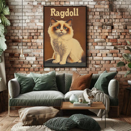 Ragdoll Cat Realistic Portrait Photography Artwork Poster