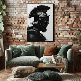 Warrior's Silhouette Poster PosterGoat