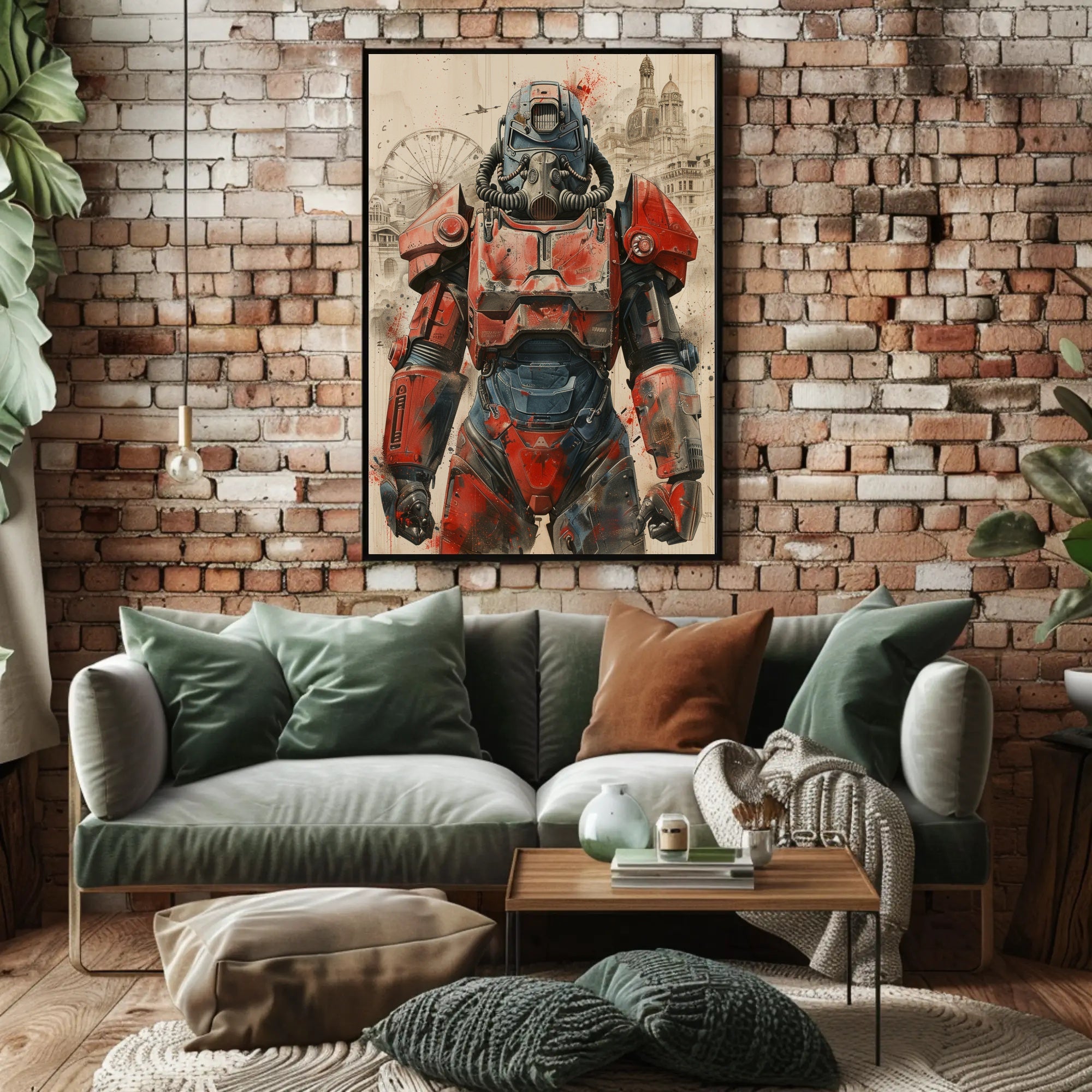 Retro-Futuristic Armor Poster PosterGoat