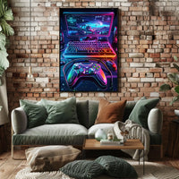 Neon Gaming Universe Poster