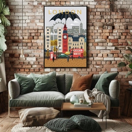 London Cityscape Poster PosterGoat