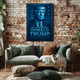 Donald Trump Visionary In Blue Poster
