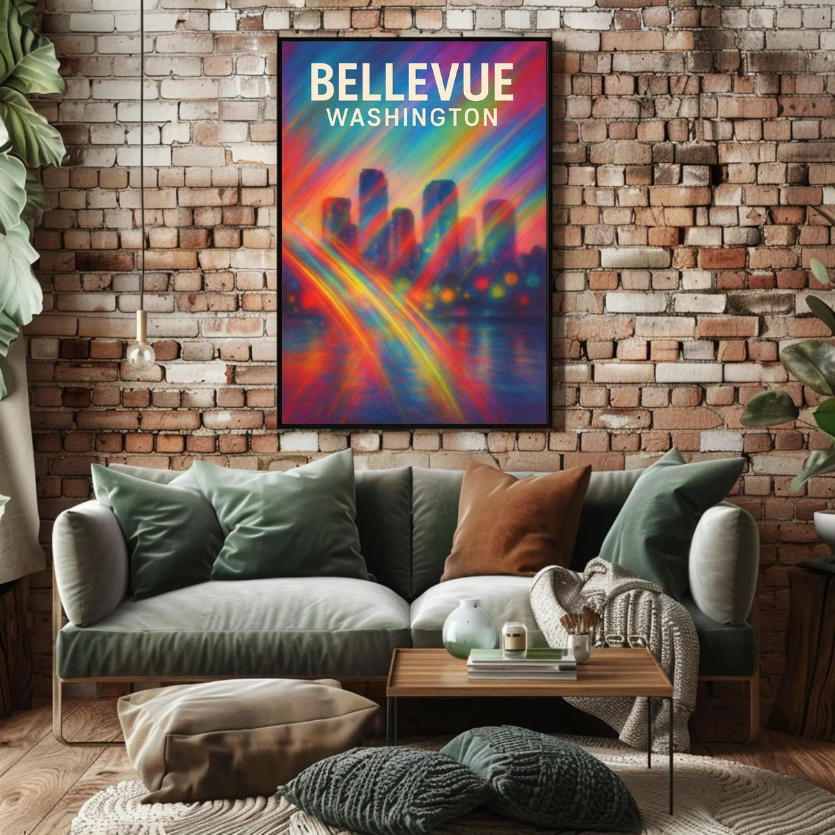 Bellevue, Washington Vibrant Cityscape Poster