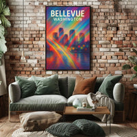 Bellevue, Washington Vibrant Cityscape Poster