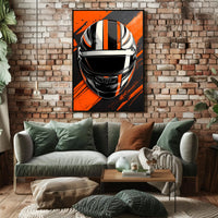 Racing Helmet Dynamic Design Sports Poster
