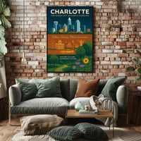 Charlotte's Skyline and Heritage Urban or Cityscape Poster PosterGoat