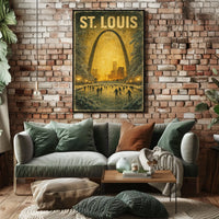 Winter Skating In St. Louis Poster