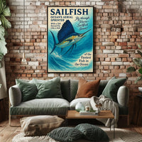 Sailfish Oceans Aerial Sprinter Poster