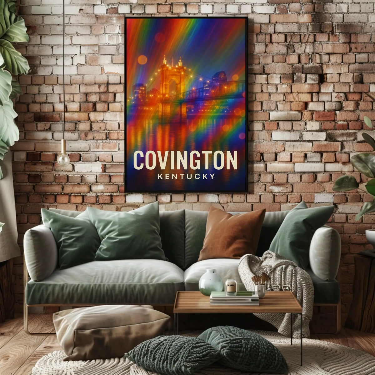 Covington Nightscape Impressionism Decor Lovers Poster