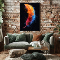 Vibrant Feather Art Poster
