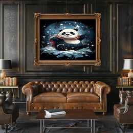Starry Night Panda Poster