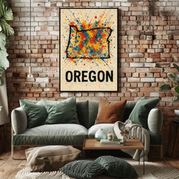 Oregon Art Splash Poster