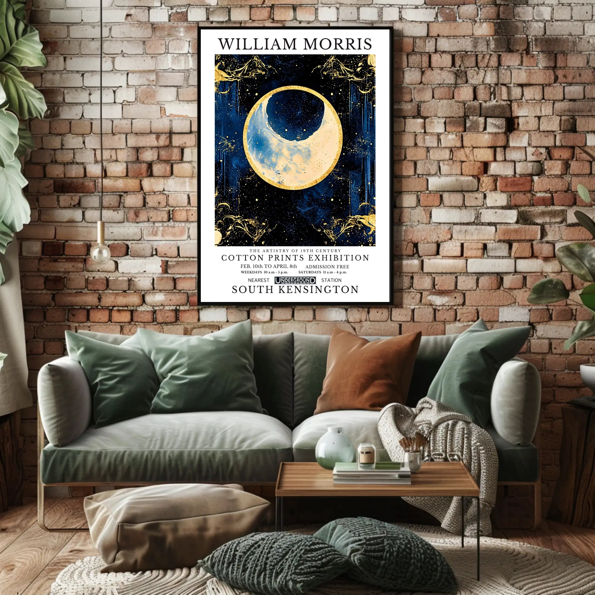 William Morris Cotton Prints Exhibition Poster