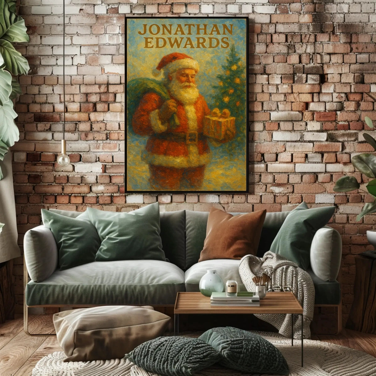 Santa Claus Christmas Scene Wall Art Poster - Cultural or Heritage Poster