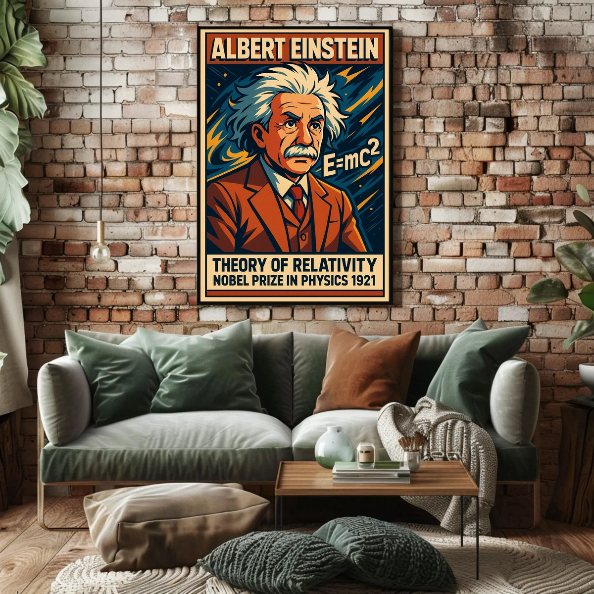 Einstein Theory Relativity Science Illustration Poster