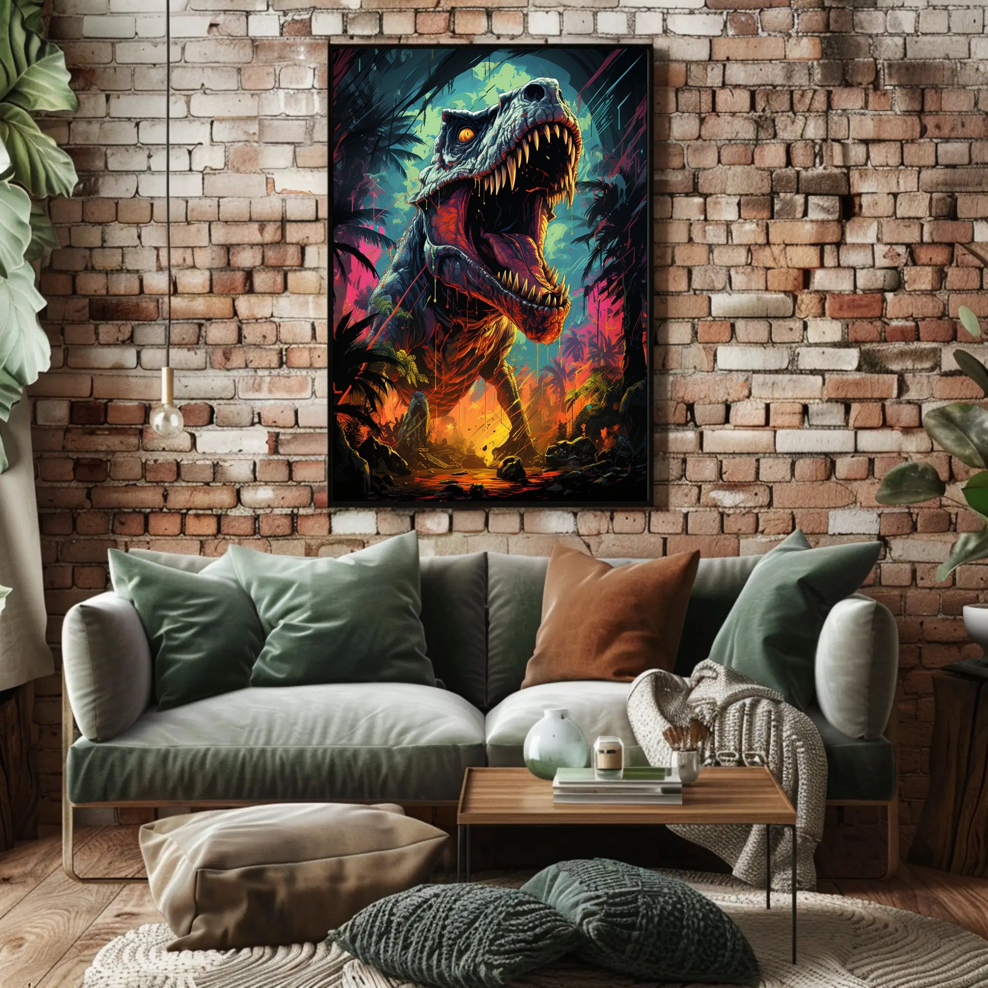 Roaring Prehistoric Majesty Poster PosterGoat