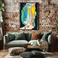 Vibrant Canyon Walk Scenic Wall Art Print Home Decor