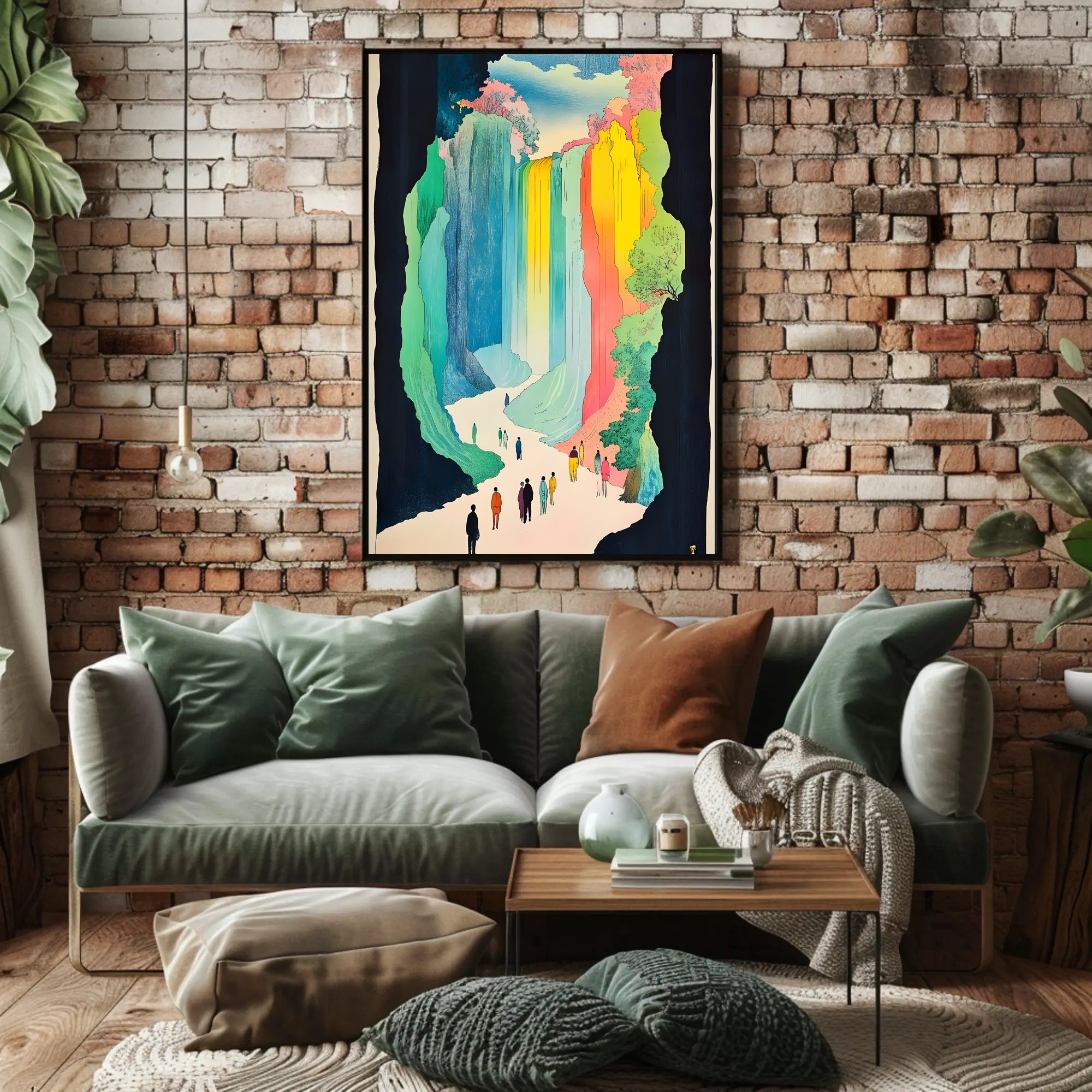 Vibrant Canyon Walk Scenic Wall Art Print Home Decor