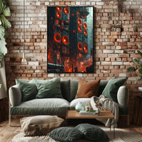 Futuristic Cyberpunk Cityscape Poster: Urban Energy Vibes PosterGoat