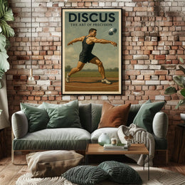 Discus Art Print of Precision Sports Design PosterGoat