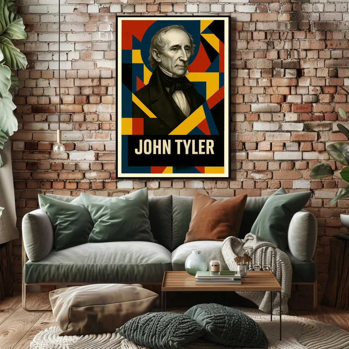 John Tyler 10th President of the United States Abstract Pop Poster