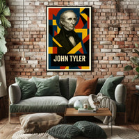 John Tyler 10th President of the United States Abstract Pop Poster