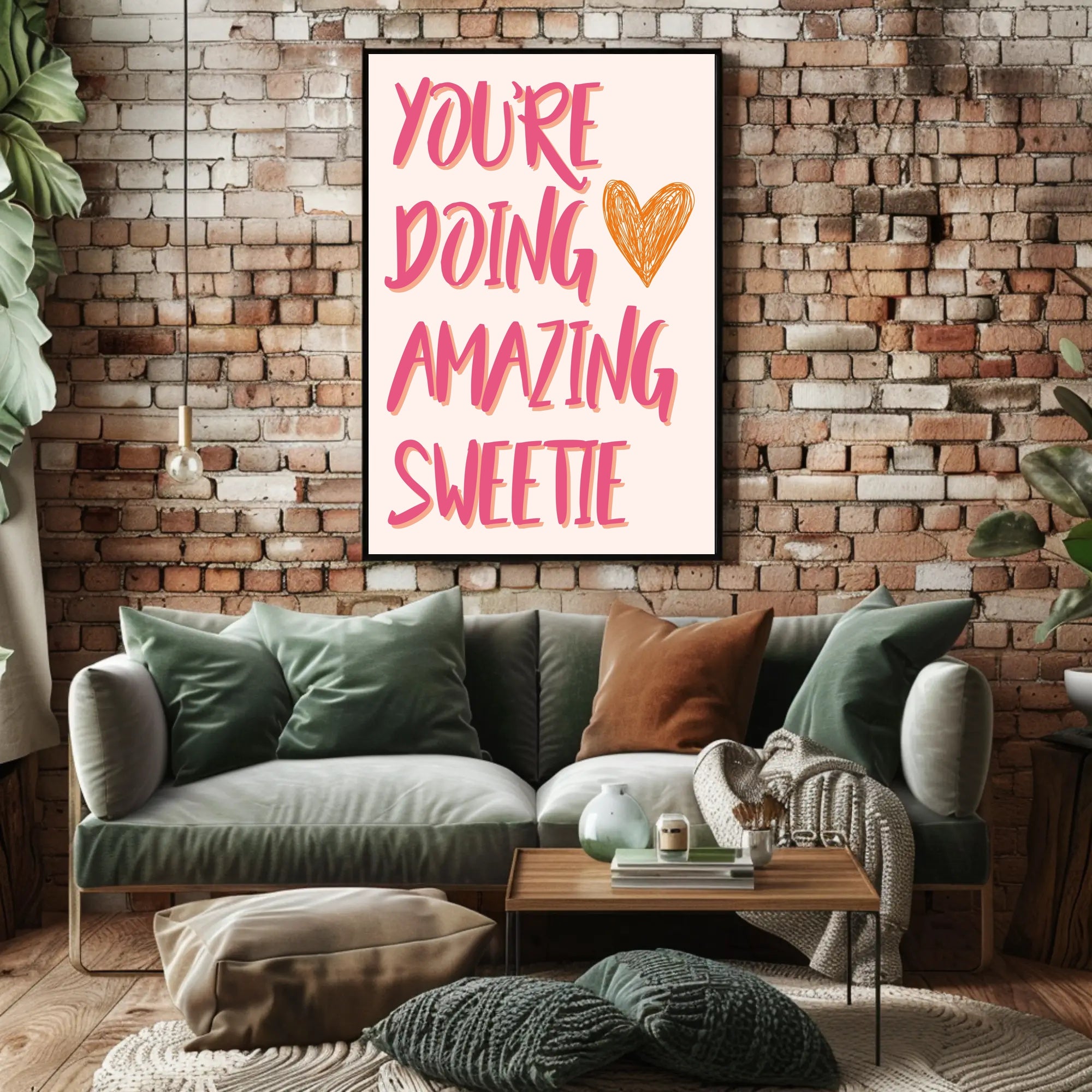 You're Doing Amazing Sweetie Motivational or Quote Poster PosterGoat