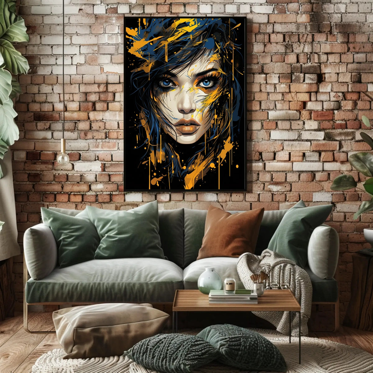 Modern Abstract Woman's Face Art Poster