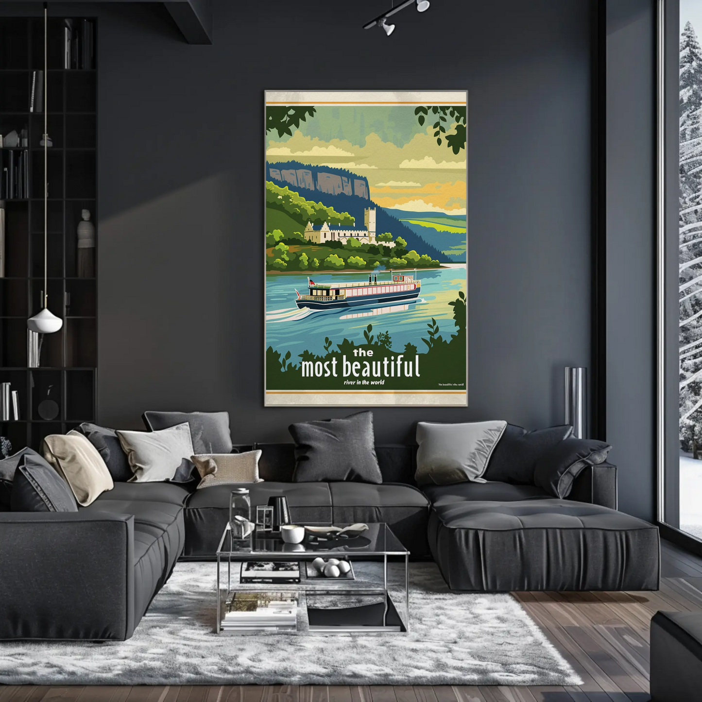 River Castle Cruise Scenic Journey Travel Poster