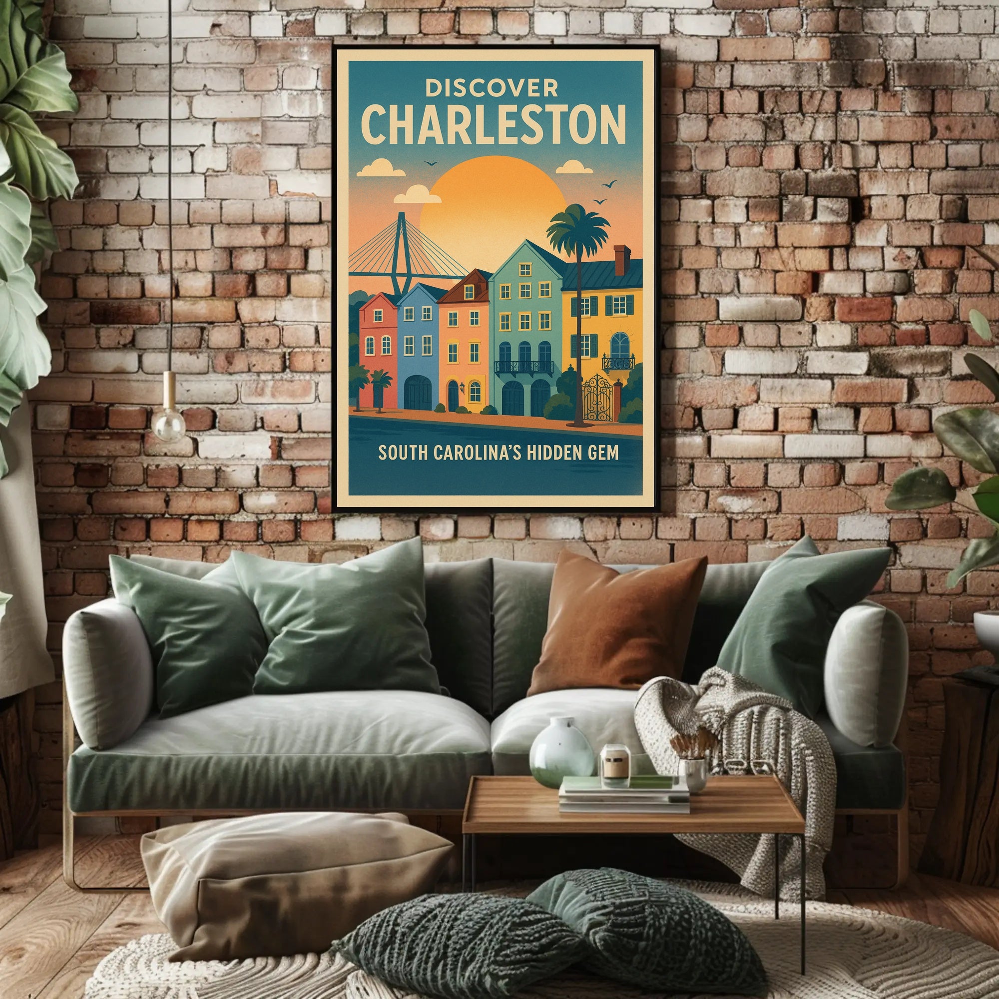 Charleston Vintage Travel Poster