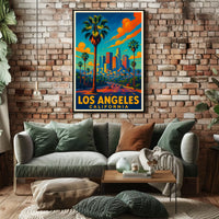 Los Angeles California Pop Wall Art Poster
