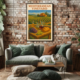 Mediterranean Vineyard Poster