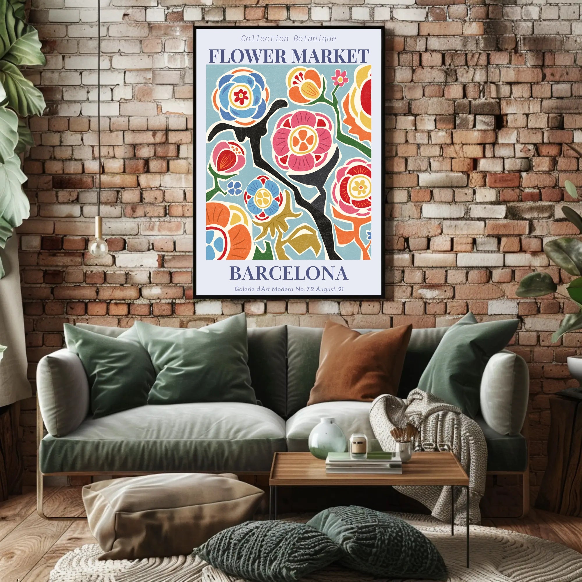 Flower Market in Barcelona Poster