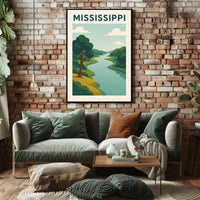Mississippi River Landscape Poster