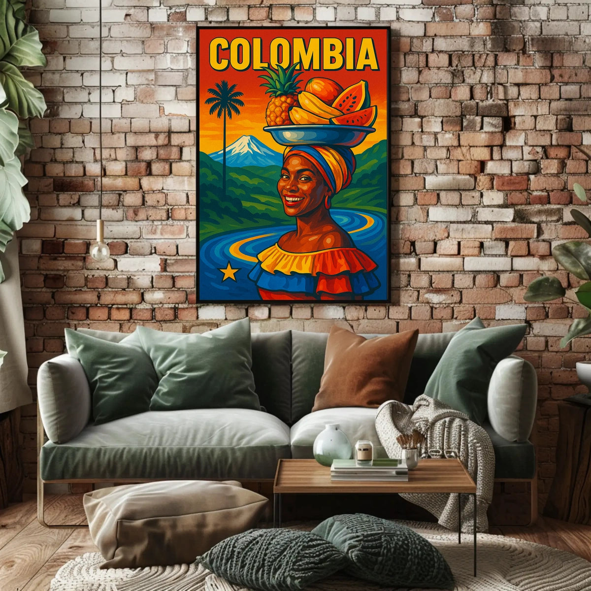 Vibrant Colombia Poster