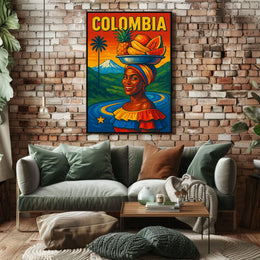 Vibrant Colombia Poster