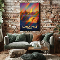 Idaho Falls Vibrant Landscape Impressionism Poster